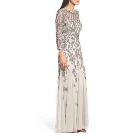 Adrianna Papell Evening Beaded Gown 4 - Picture 2 of 8